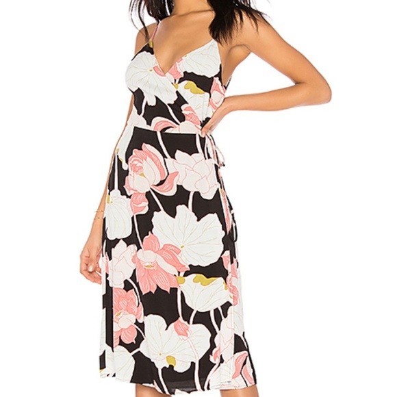 cupcakes & cashmere Dresses & Skirts - Cupcakes & Cashmere Floral Midi Wrap Dress